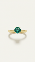 Emerald Solitaire Gold Ring